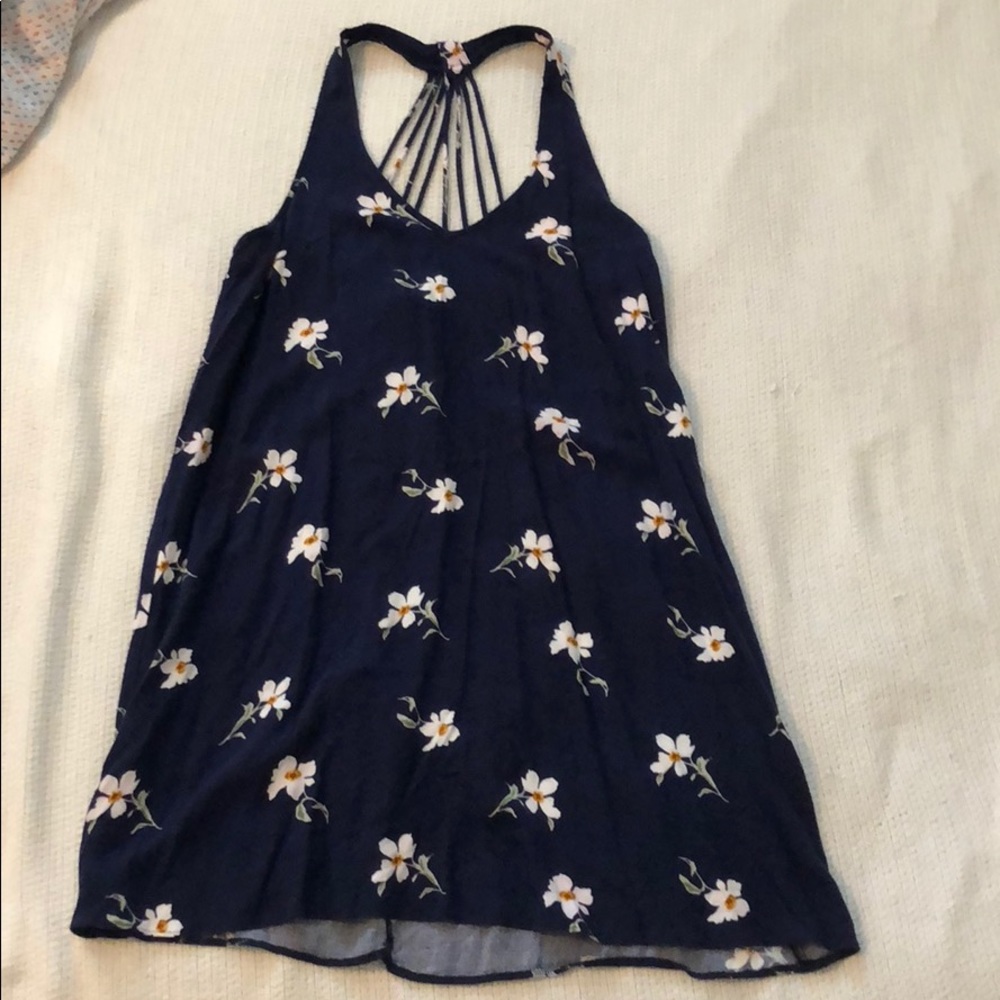 AEO Blue Floral Dress